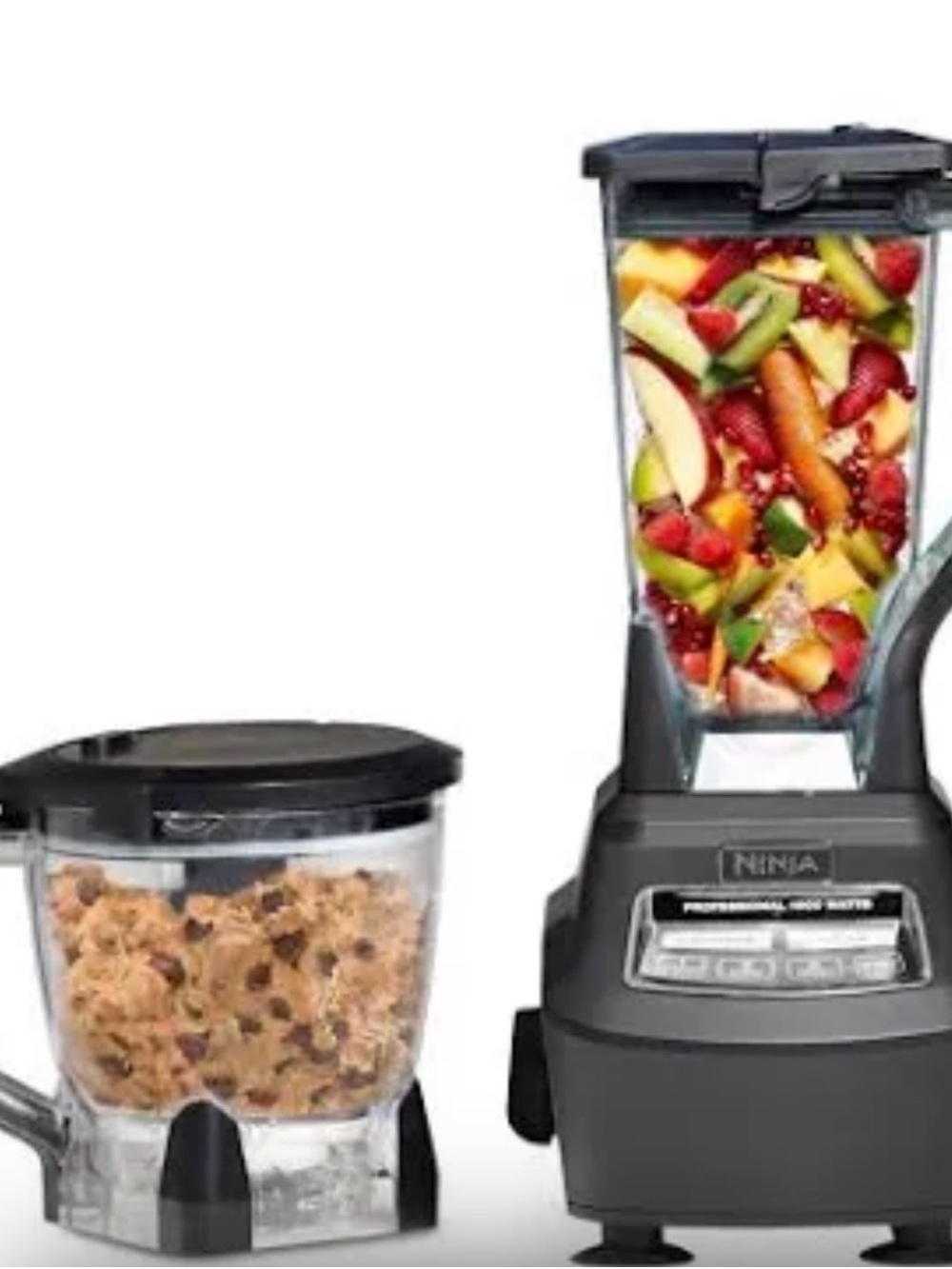 Ninja Compact Blender Base with Two Smoky Green Pitchers